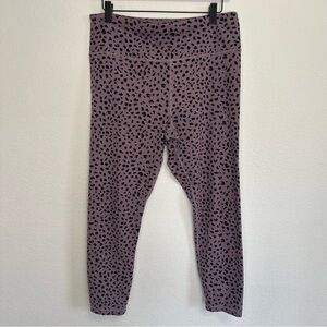 ZYIA Active Women’s Light Pink Leopard Print Leggings – Size 12
